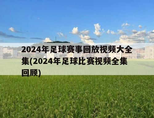 2024年足球赛事回放视频大全集(2024年足球比赛视频全集回顾)