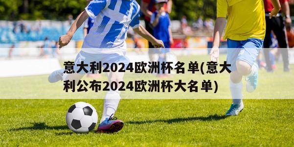 意大利2024欧洲杯名单(意大利公布2024欧洲杯大名单)